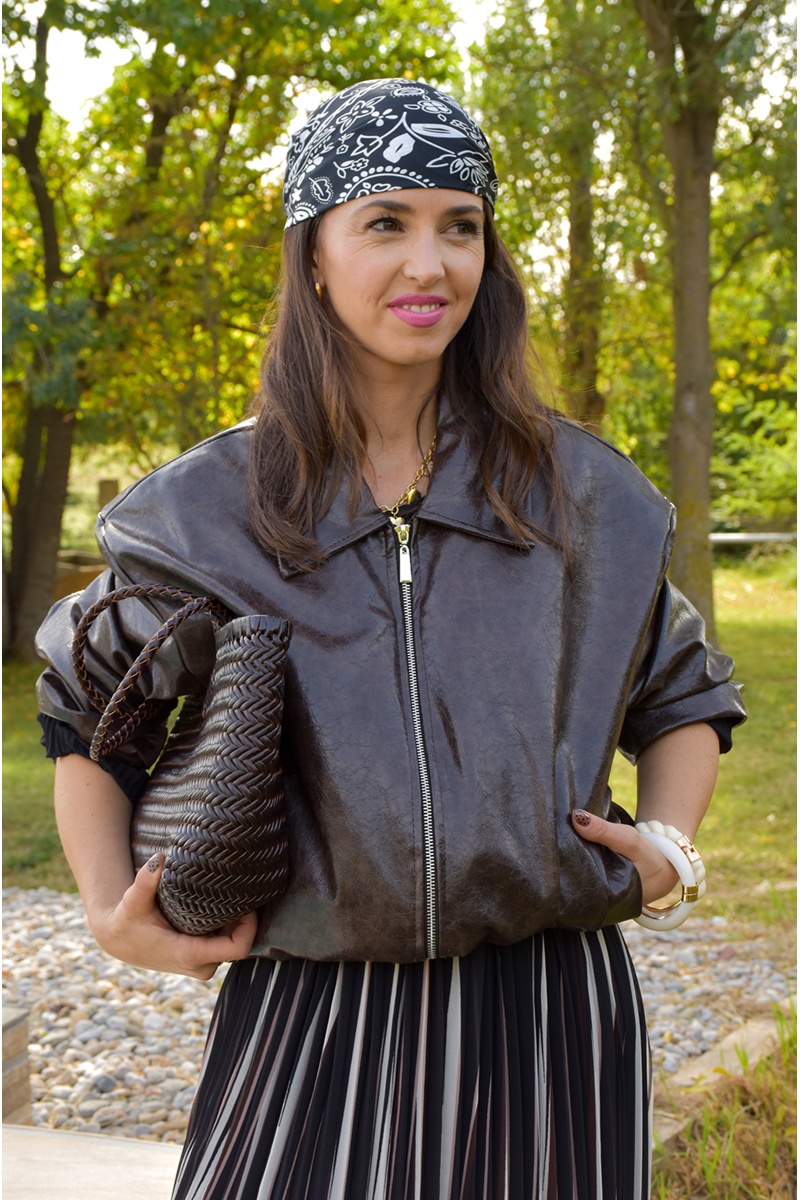 Veste Vernis Marron CATHY