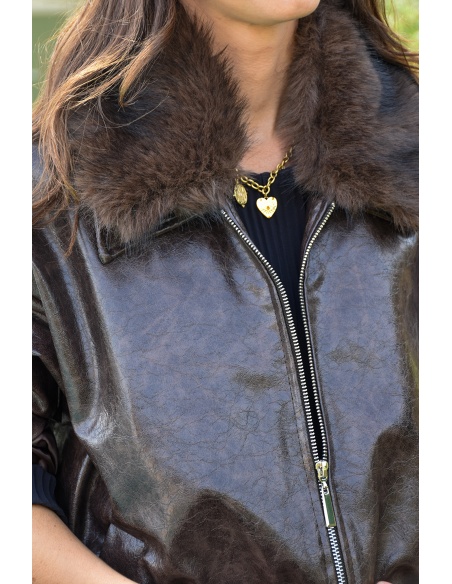 Veste Vernis Marron CATHY