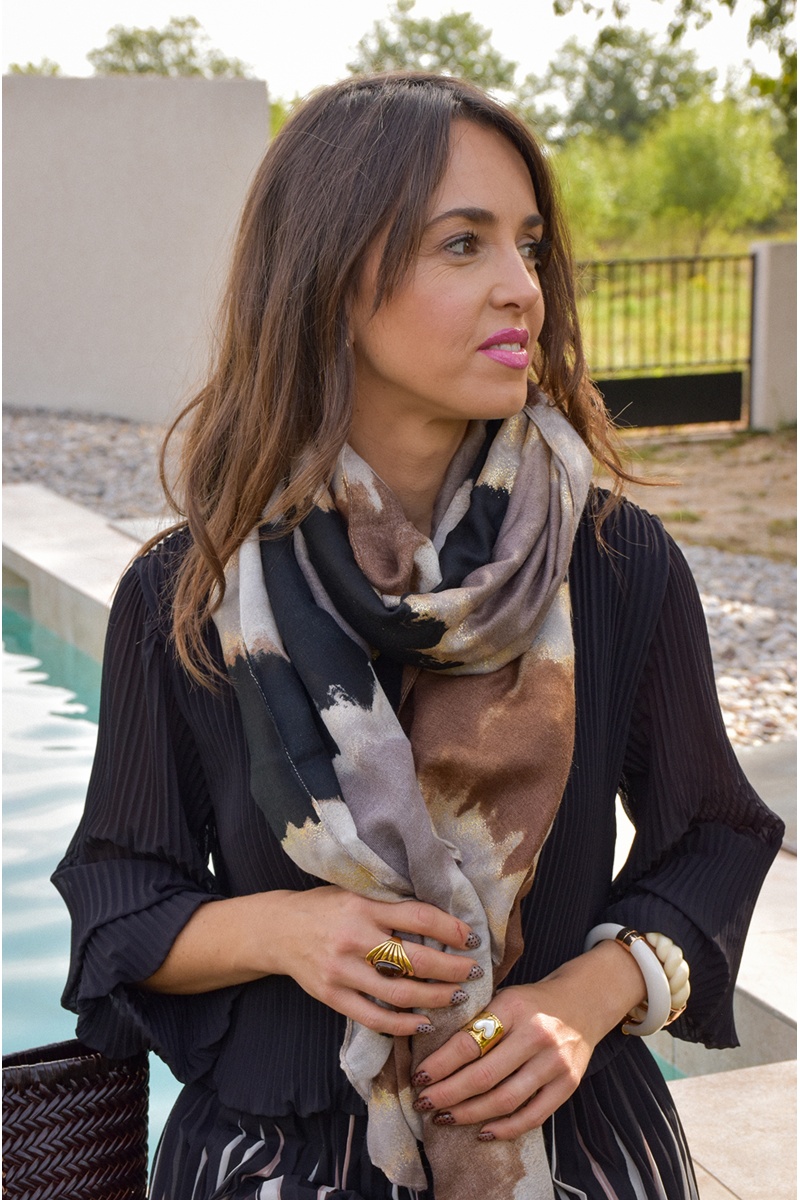 Foulard Marron Doré SAONA 2
