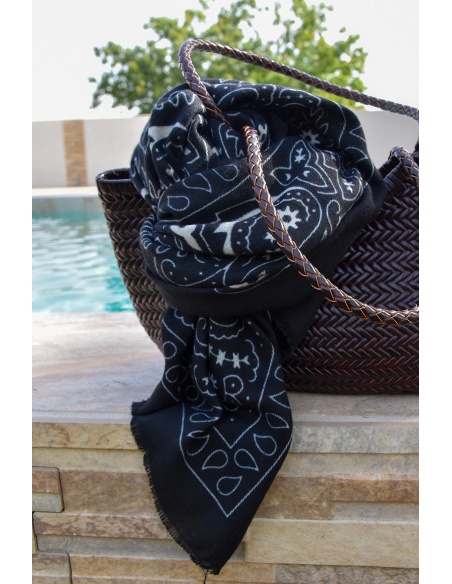 Foulard Bandana Noir AMBRE