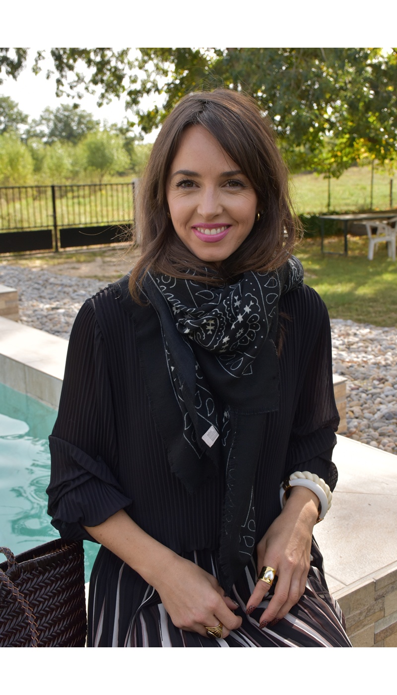 Foulard Bandana Noir AMBRE