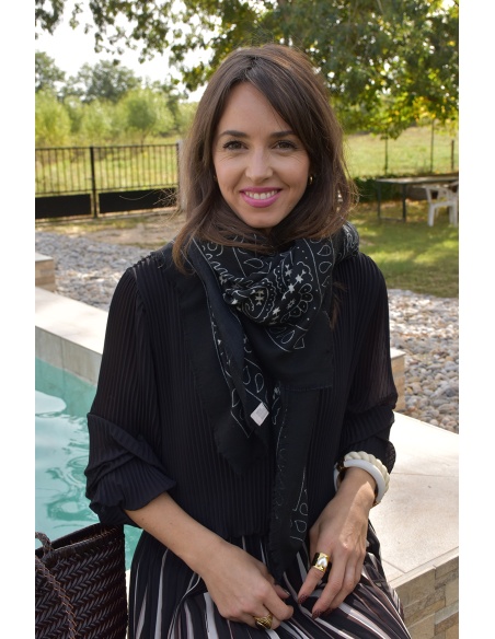 Foulard Bandana Noir AMBRE