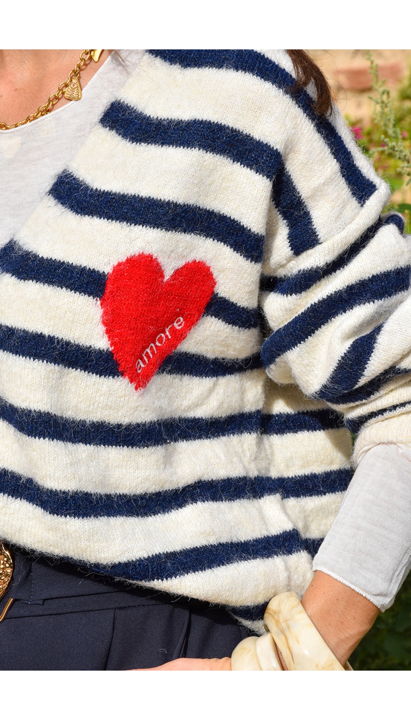Gilet Maille Rayé LOUISON