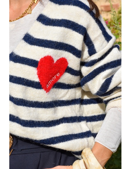 Gilet Maille Rayé LOUISON