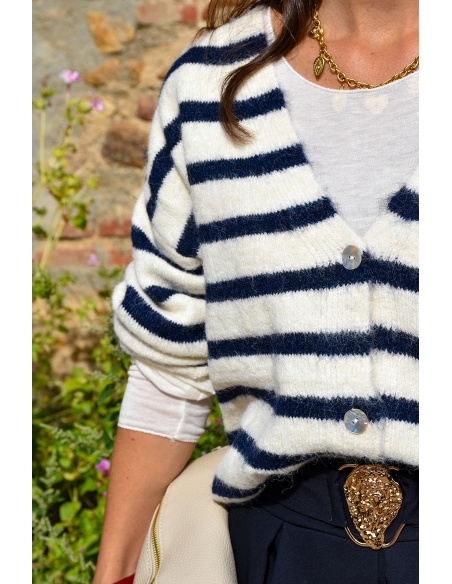 Gilet Maille Rayé LOUISON