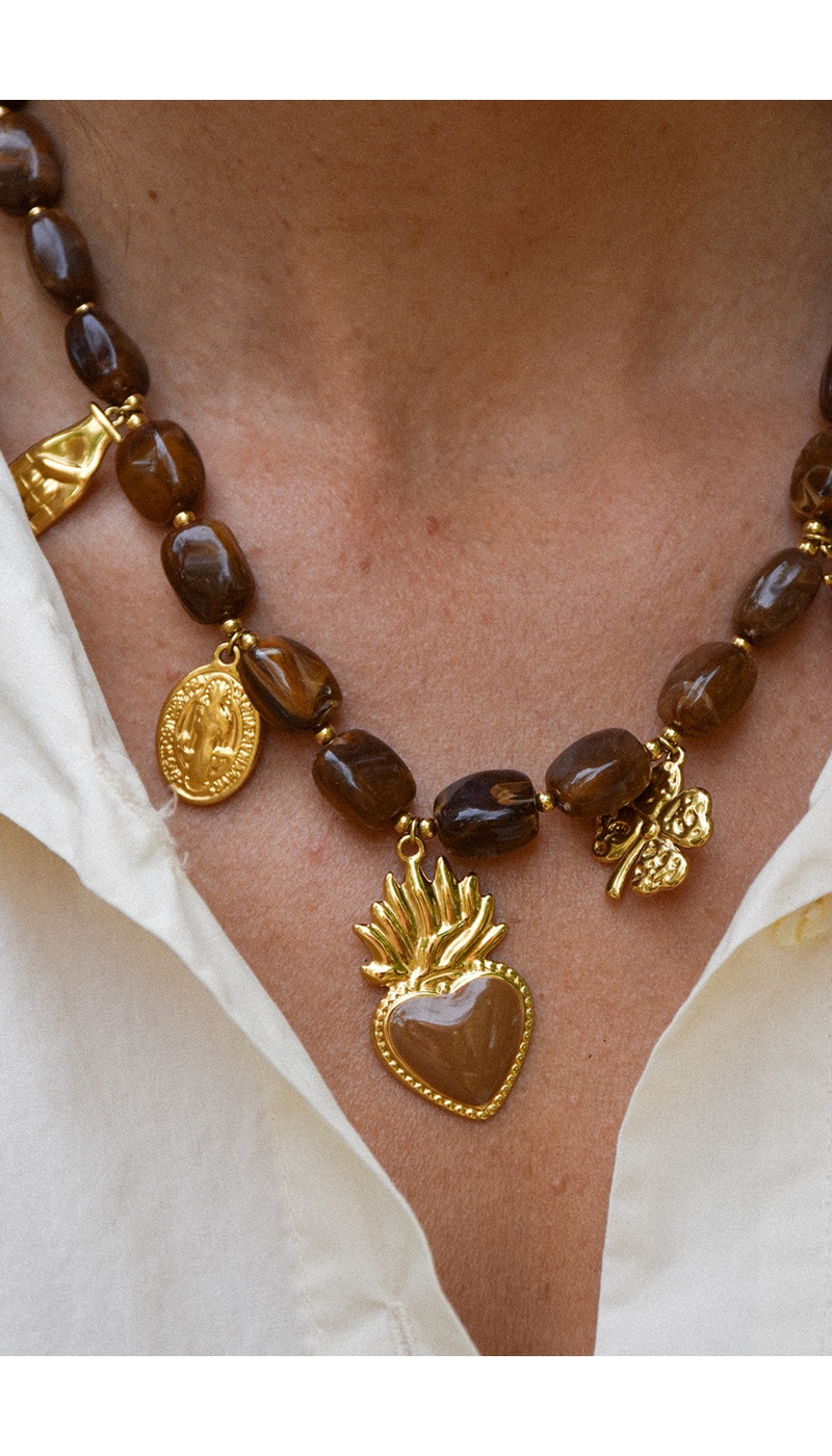 Collier Pampilles Marron MAYA