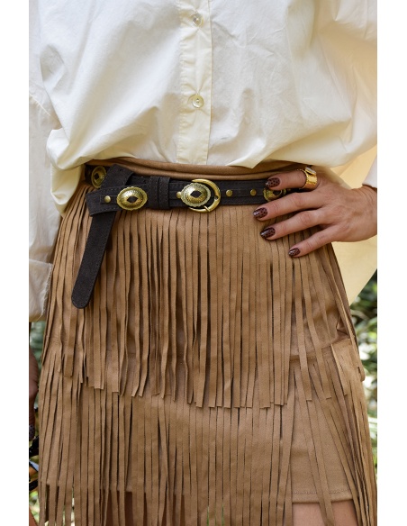 Ceinture Daim Chocolat ELENA