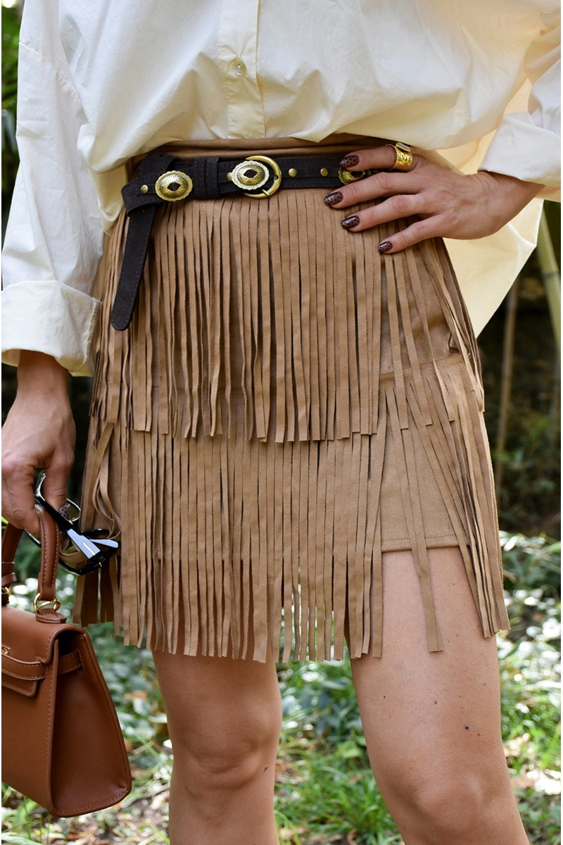 todami FRANGE CAMEL JUPES FEMME