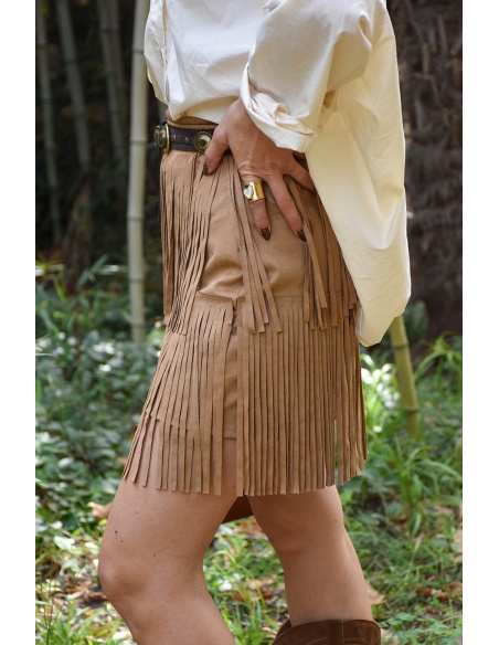Jupe Frange Beige DAKOTA