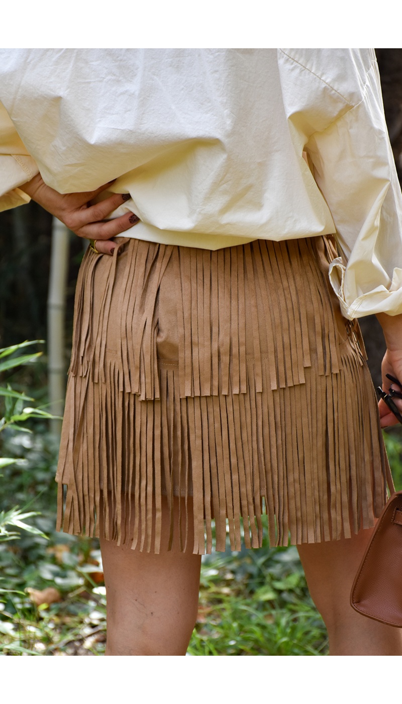 Jupe Frange Beige DAKOTA