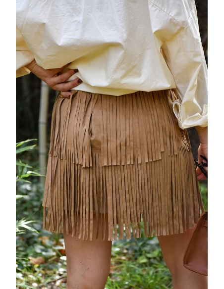 Jupe Frange Beige DAKOTA