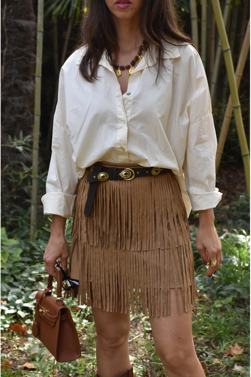 todami FRANGE CAMEL JUPES FEMME 2