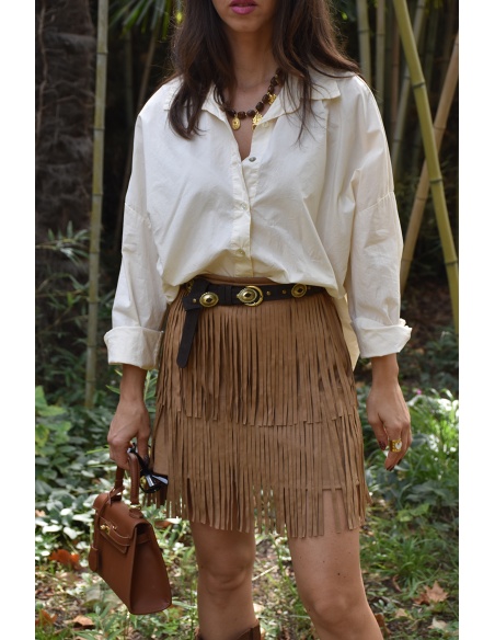 Jupe Frange Beige DAKOTA