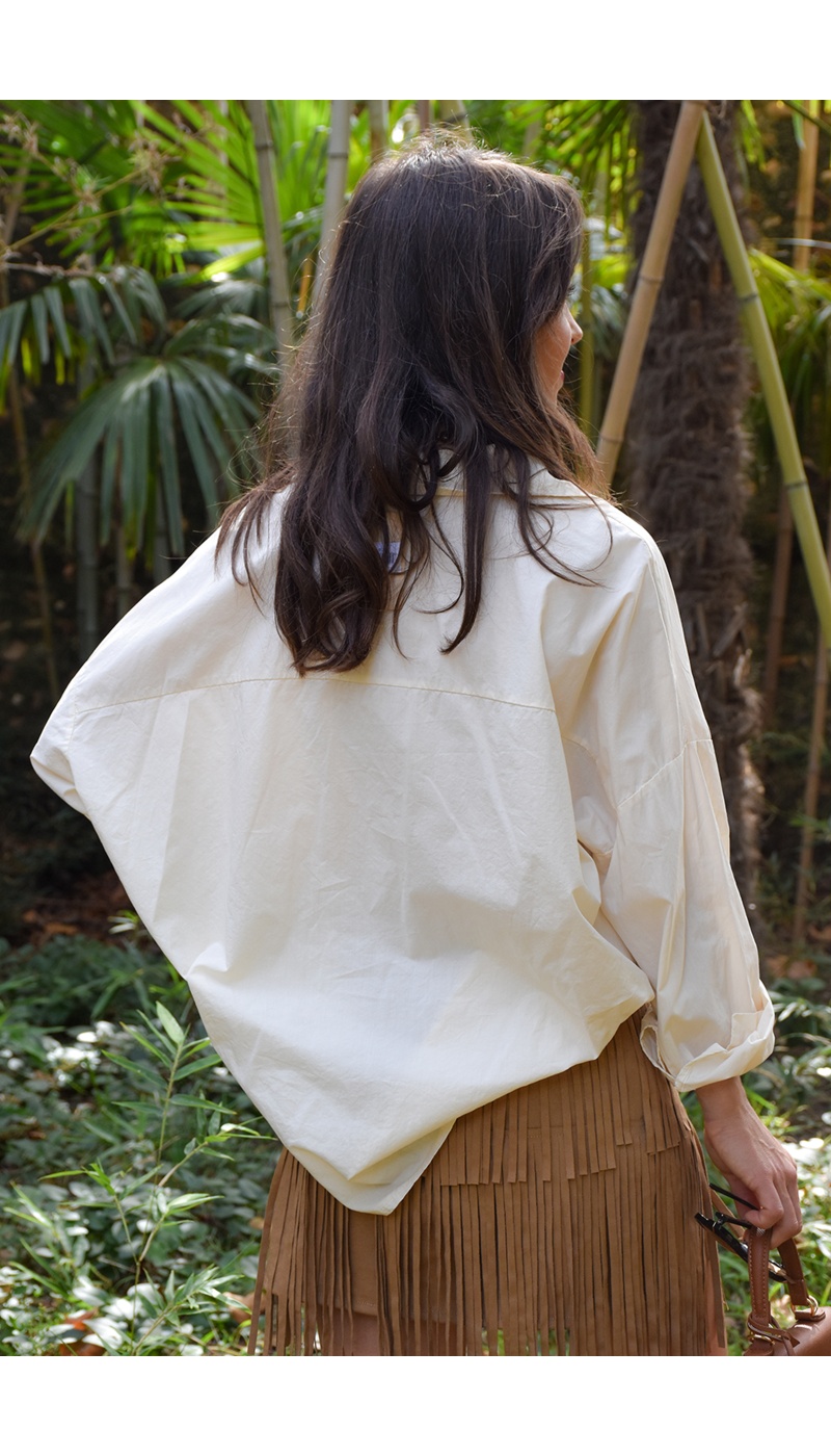 Chemisier Coton Ecru LUCIE