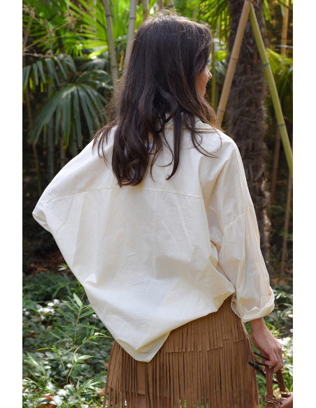 Chemisier Coton Ecru LUCIE