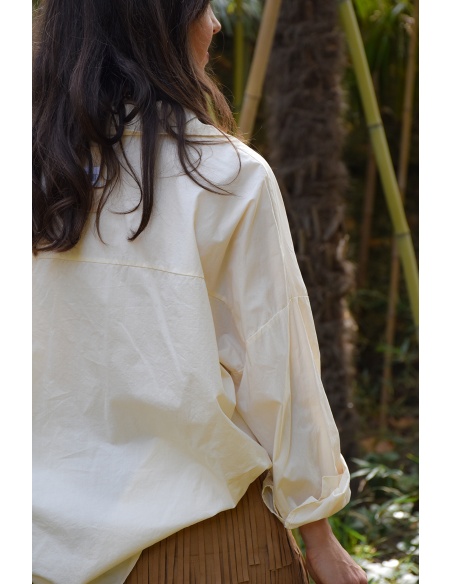 Chemisier Coton Ecru LUCIE
