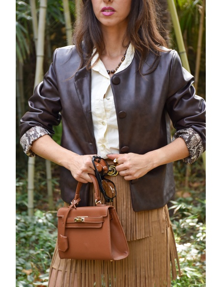 Veste Simili Marron STELLA