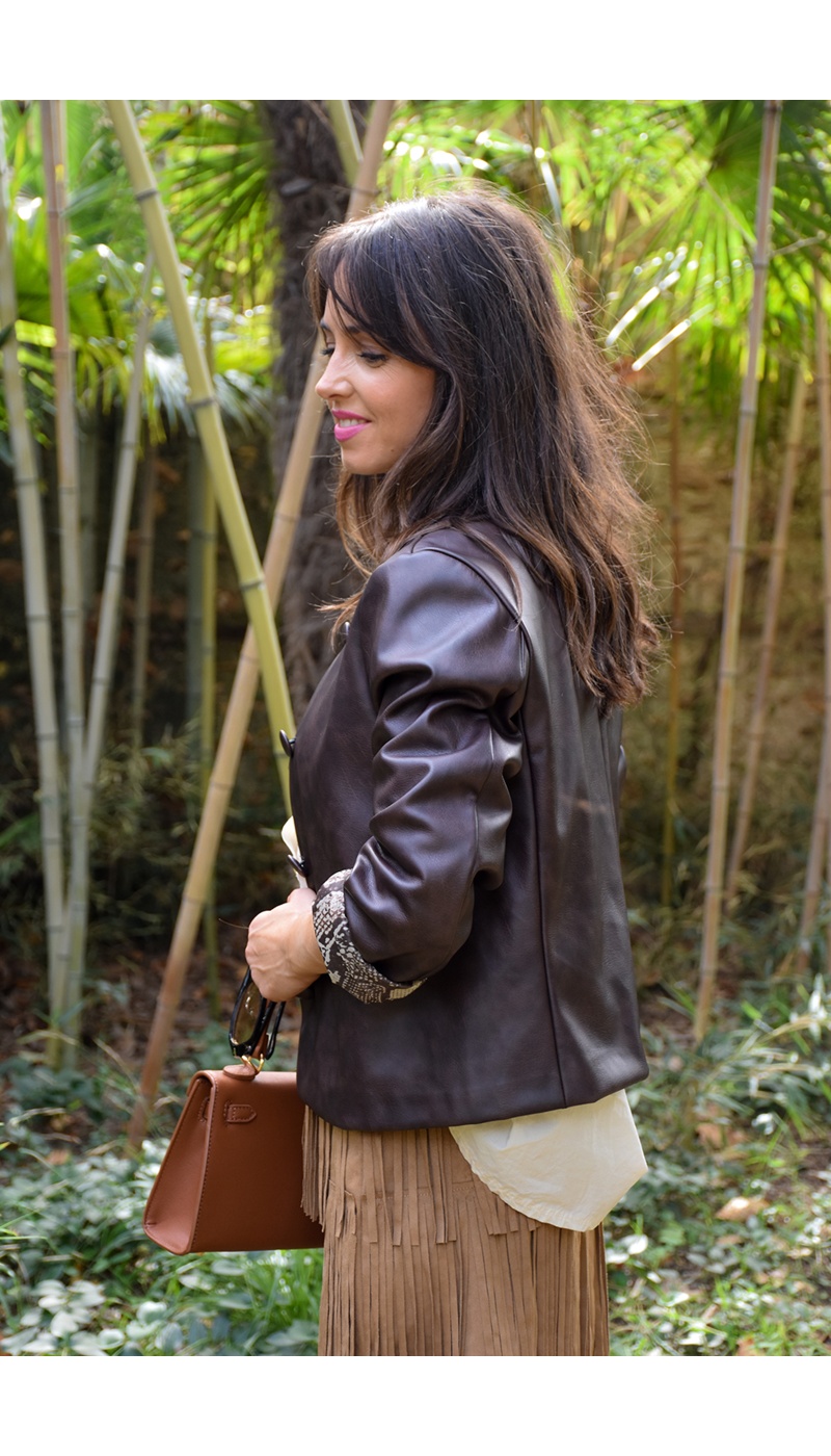 Veste Simili Marron STELLA