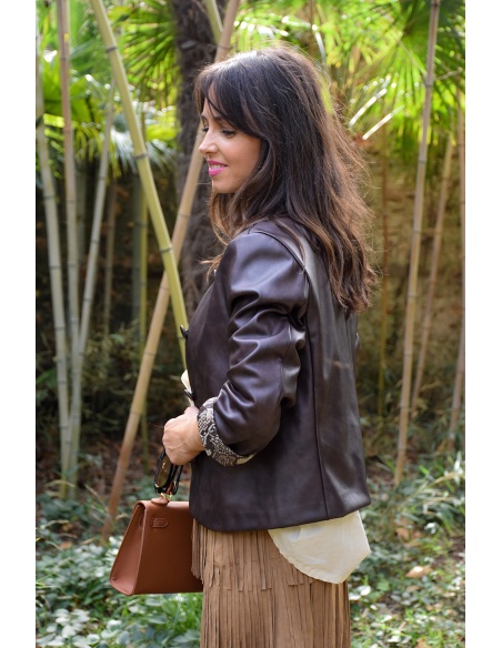 Veste Simili Marron STELLA