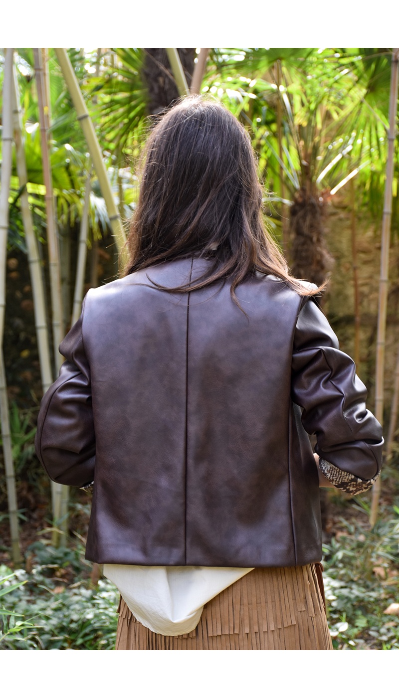 Veste Simili Marron STELLA