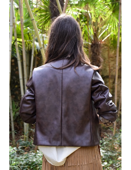 Veste Simili Marron STELLA