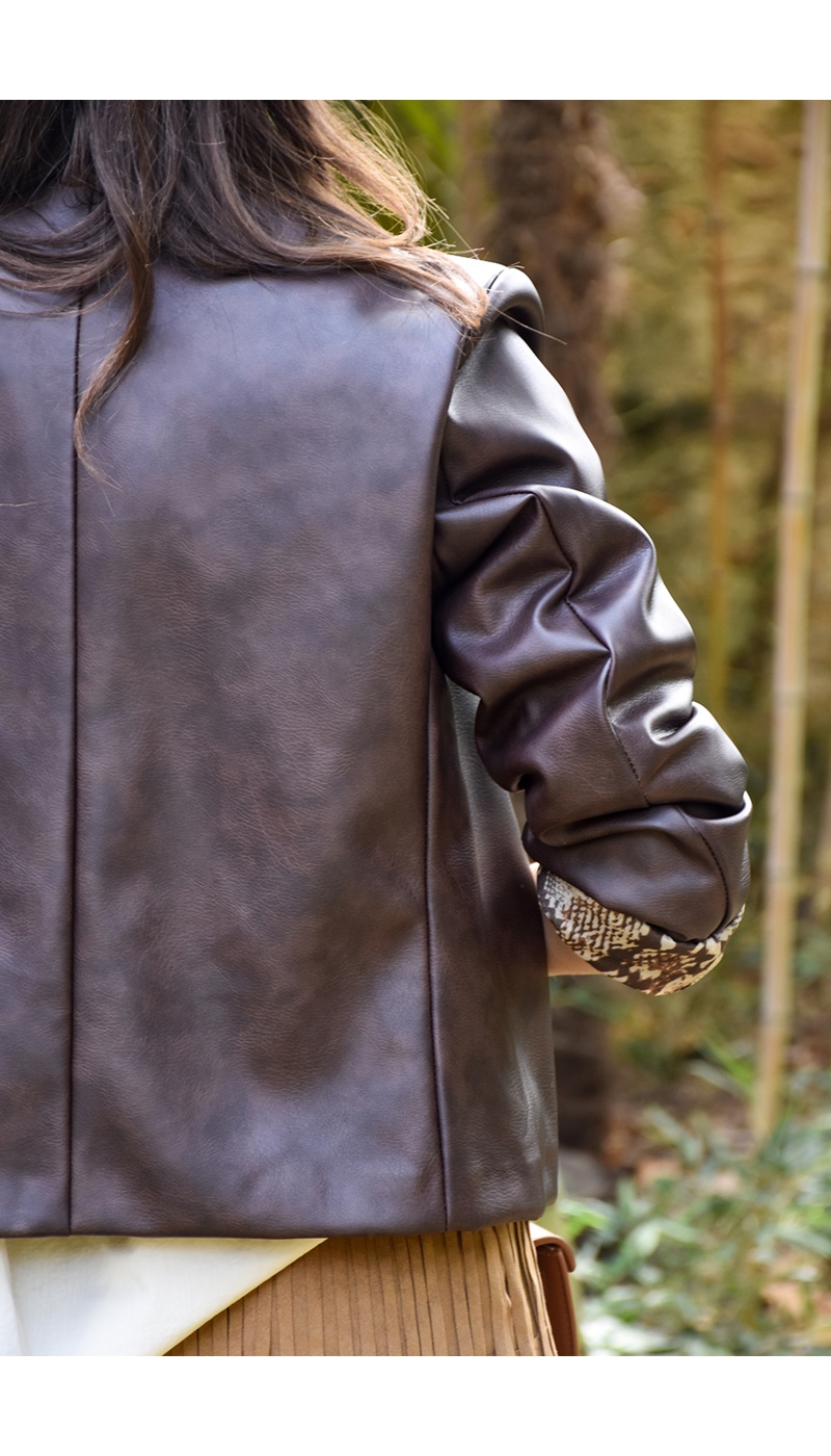Veste Simili Marron STELLA