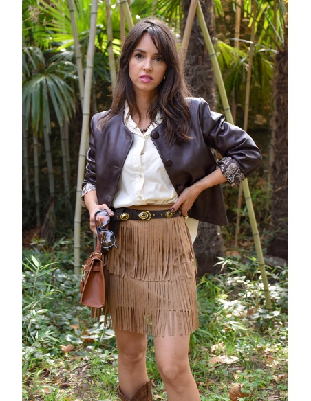 Veste Simili Marron STELLA