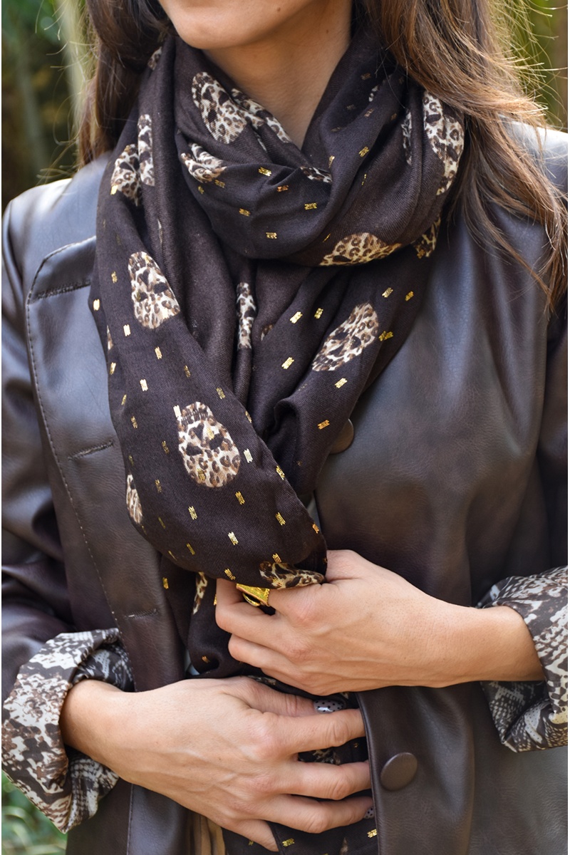 Foulard Tête Marron ANOUCK