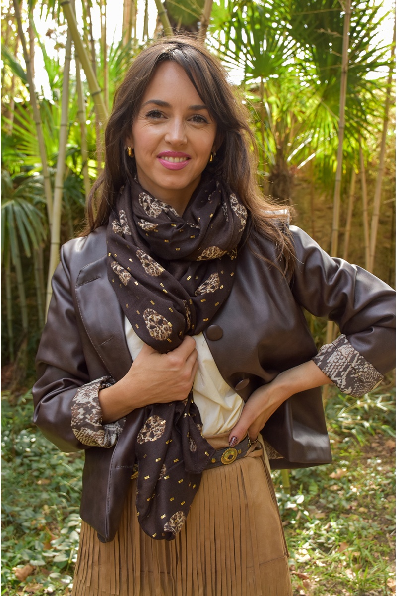 Foulard Tête Marron ANOUCK 2