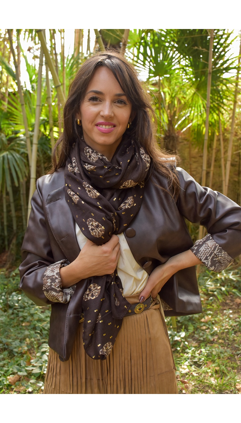 Foulard Tête Marron ANOUCK