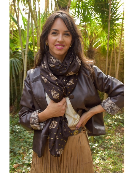 Foulard Tête Marron ANOUCK