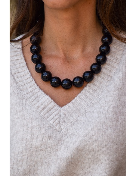 Collier Perle Noir CASSIE