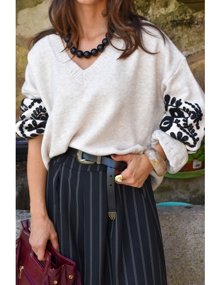 Collier Perle Noir CASSIE
