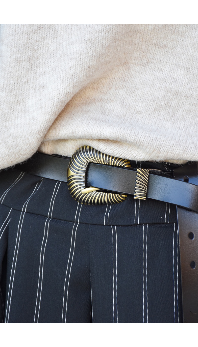 Ceinture Noir Dorée OLYMPE