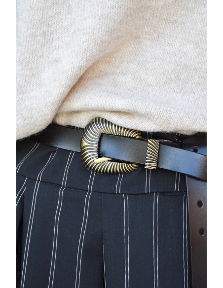 Ceinture Noir Dorée OLYMPE
