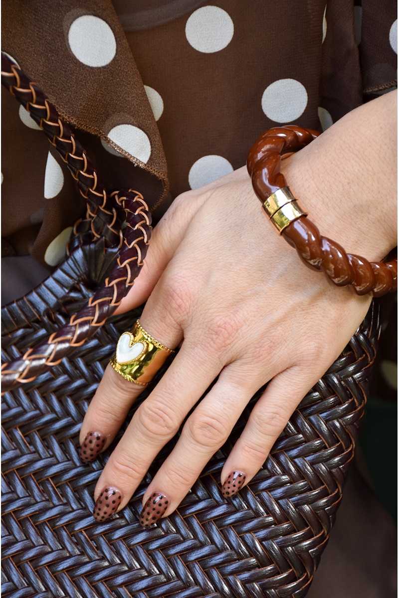 j'aime gemme - laura TORSAD MARRON BRACELETS