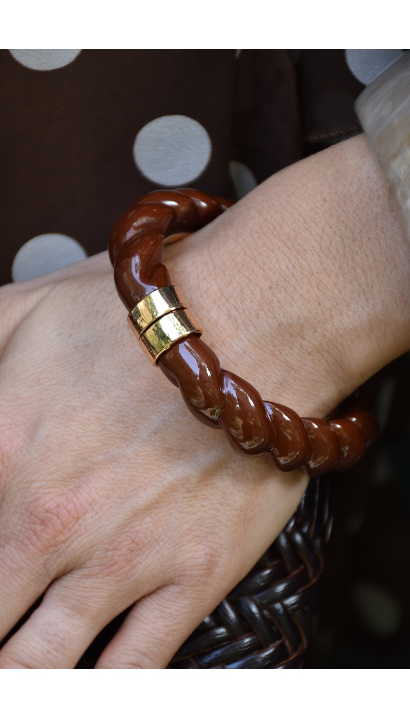 j'aime gemme - laura TORSAD MARRON BRACELETS
