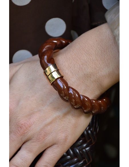 j'aime gemme - laura TORSAD MARRON BRACELETS