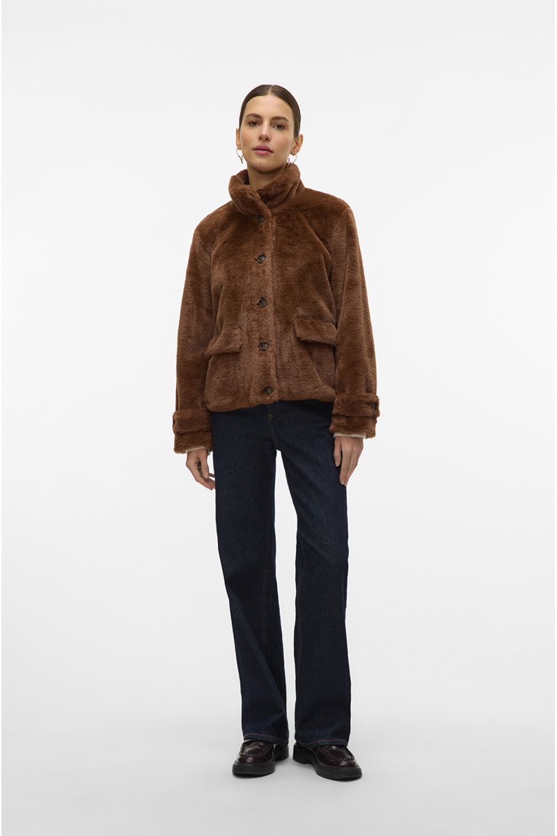 Veste Fausse Fourrure Marron VMSONJAEVA