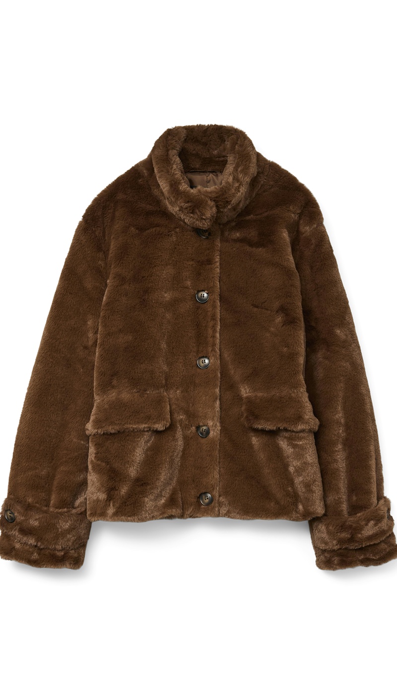 Veste Fausse Fourrure Marron VMSONJAEVA