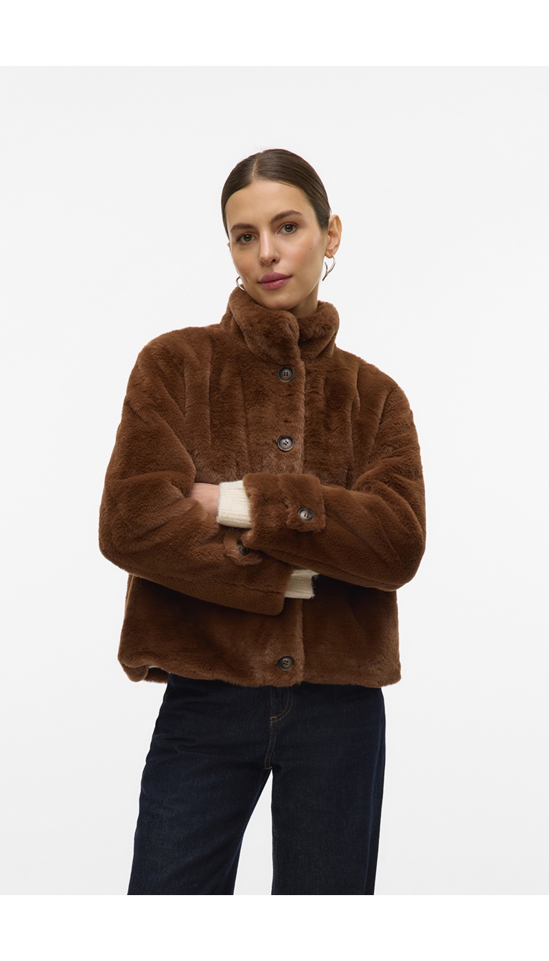 Veste Fausse Fourrure Marron VMSONJAEVA