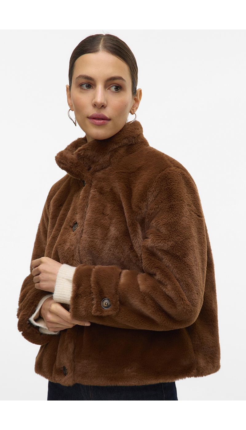 Veste Fausse Fourrure Marron VMSONJAEVA