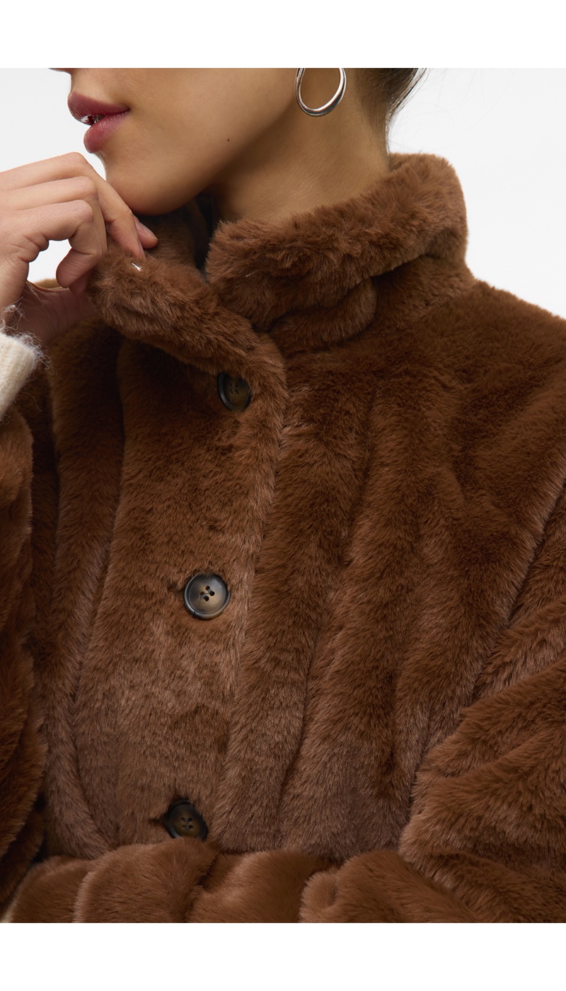 Veste Fausse Fourrure Marron VMSONJAEVA