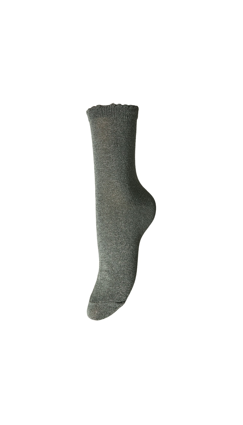 Khaki Glitter Socks SEBBY PIECES - 1 | ACCESSORIES