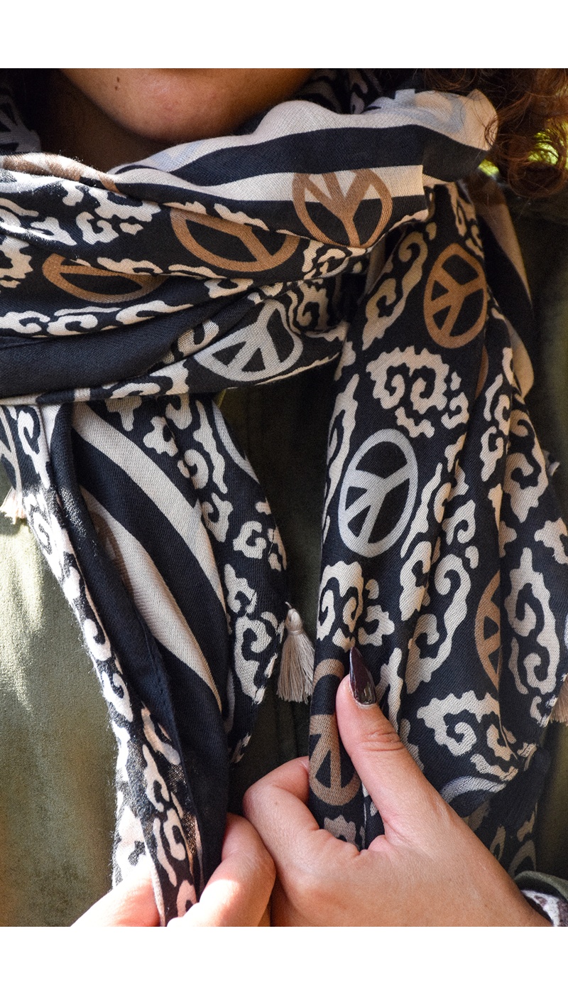 jianna fashion s.l PEACE NOIR ECHARPES