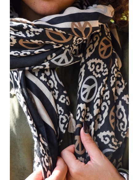 jianna fashion s.l PEACE NOIR ECHARPES