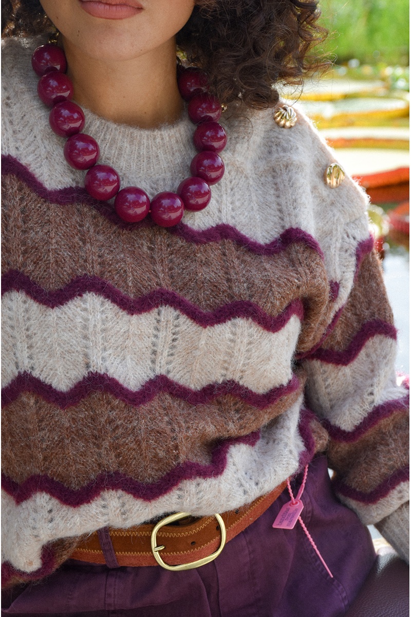 Collier Perle Bordeaux MANON