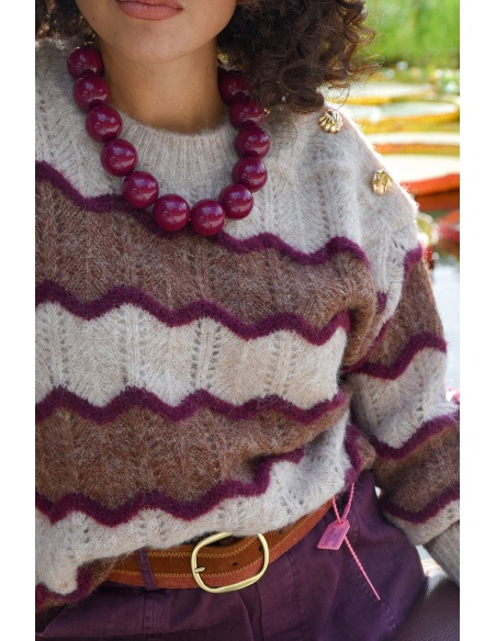 Collier Perle Bordeaux MANON