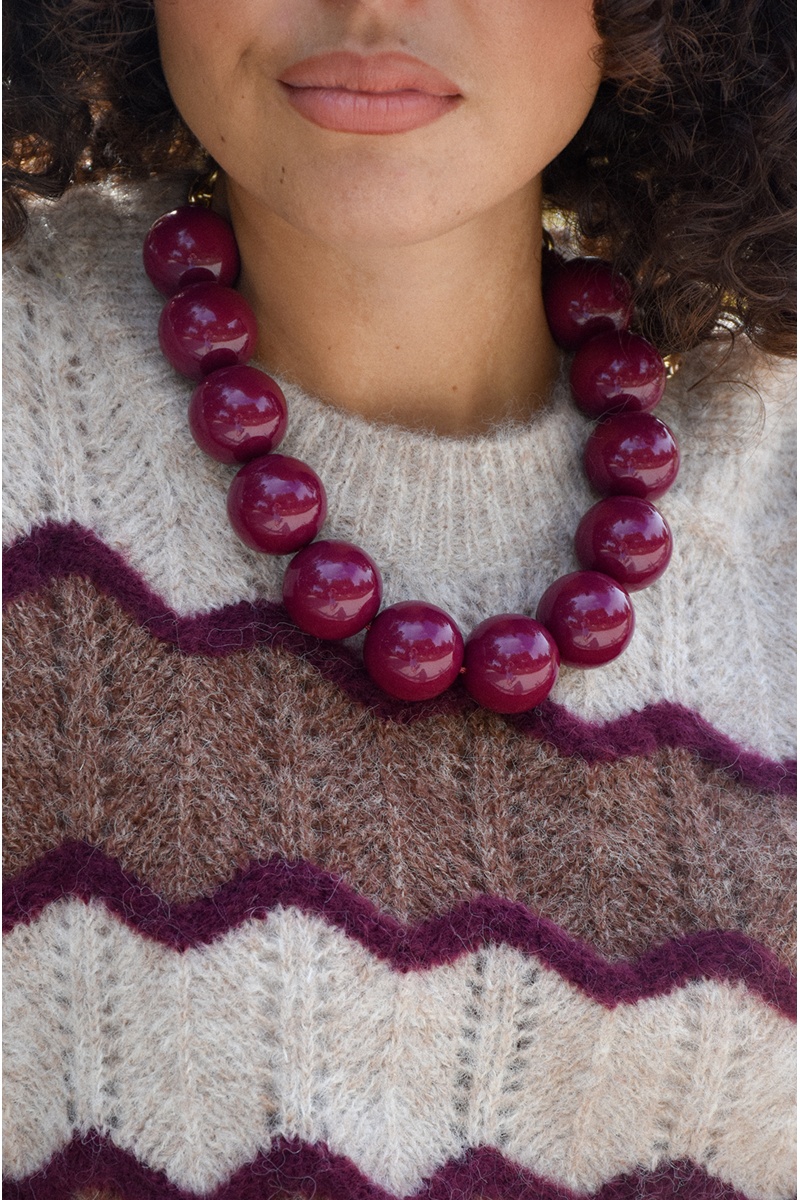 Collier Perle Bordeaux MANON 2