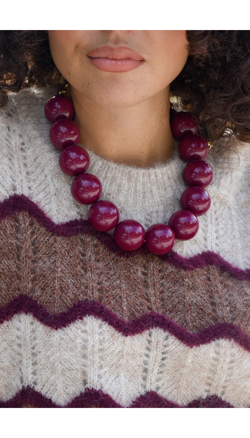 Collier Perle Bordeaux MANON